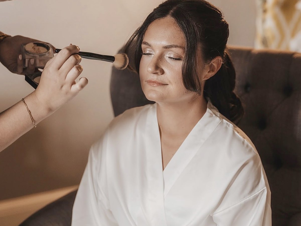 Bridal makeup application